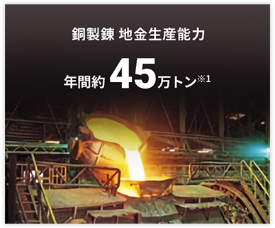 銅製錬 地金生産能力 年間約45万トン ※1